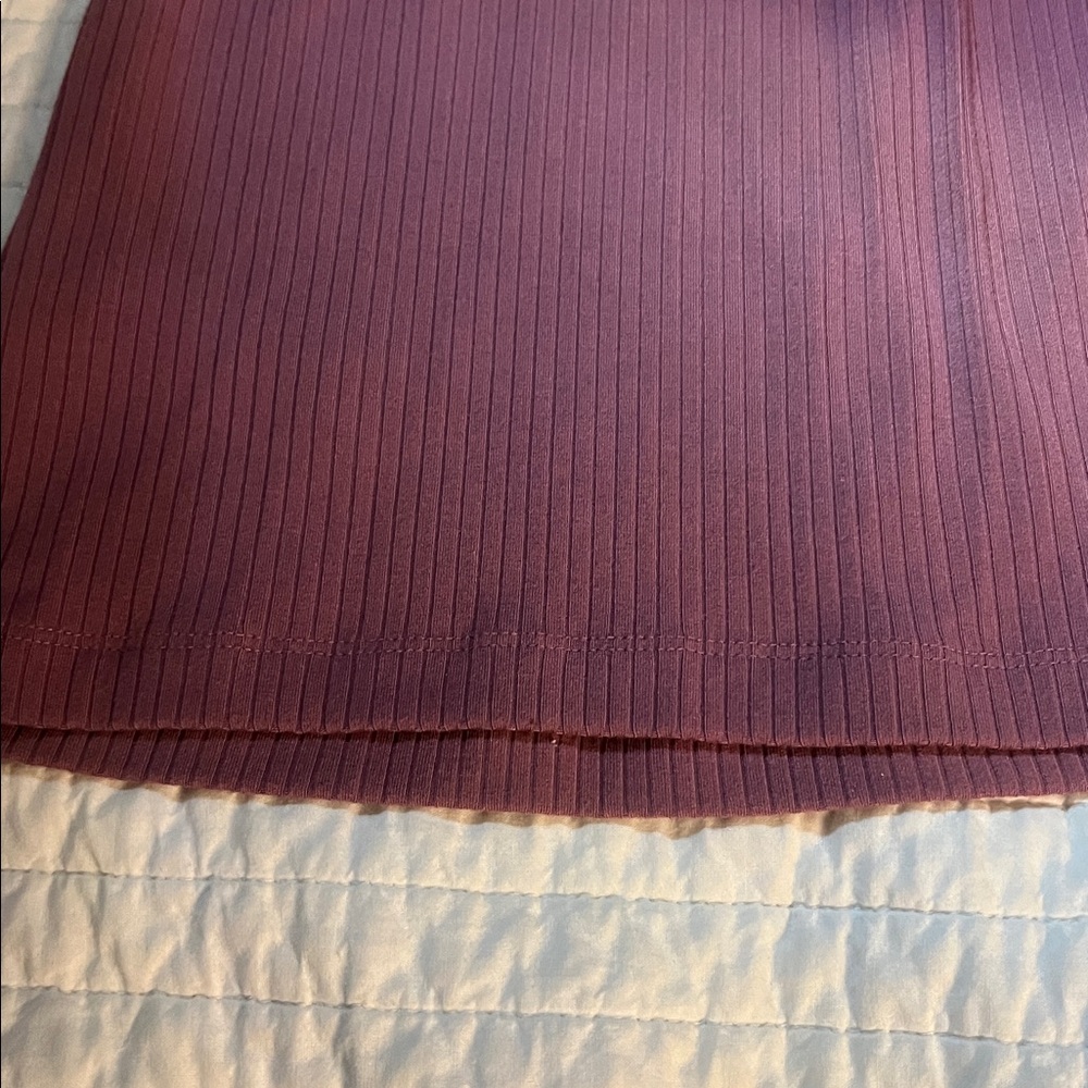 Splendid Ribbed Mauve Top - Picture 5 of 6